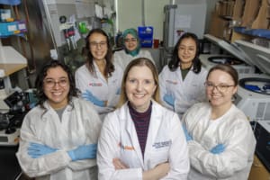 Dr. Krisin Anderson and her lab trainees at the University of Virginia.